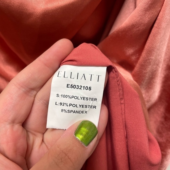 ELLIATT Cassini dress one shoulder asymmetrical in coral - Picture 10 of 10